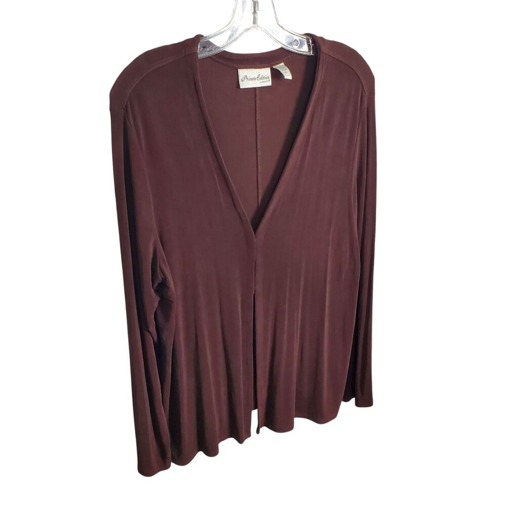 Chicos Private Edition 3 Size XL Jacket Slinky 2 Hook Flyaway Cardigan Layer - Picture 1 of 8